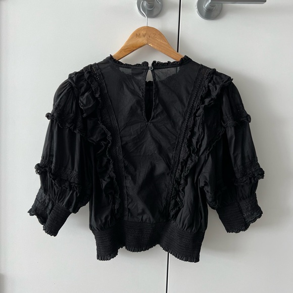 *SOLD LOCAL* ARITZIA SUNDAY BEST | Black blouse - Picture 2 of 3